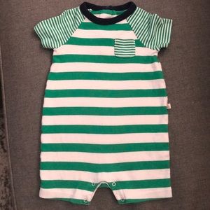 Baby Gap Green Striped Romper